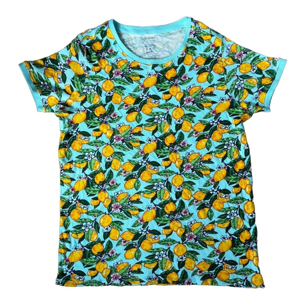 NWOT Vera Bradley size LG Pijama Top Lemon Fruitcore Grandmacore Kitsch